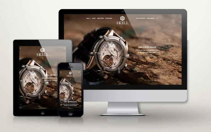 Site e-commerce haut de gamme pour une marque de montres suisses
